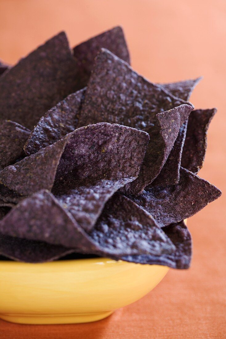 Bowl of Blue Corn Chips