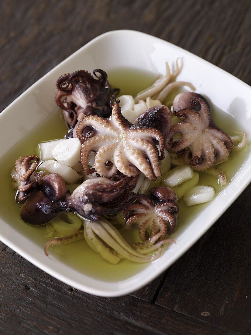 Bowl of Squid in Broth