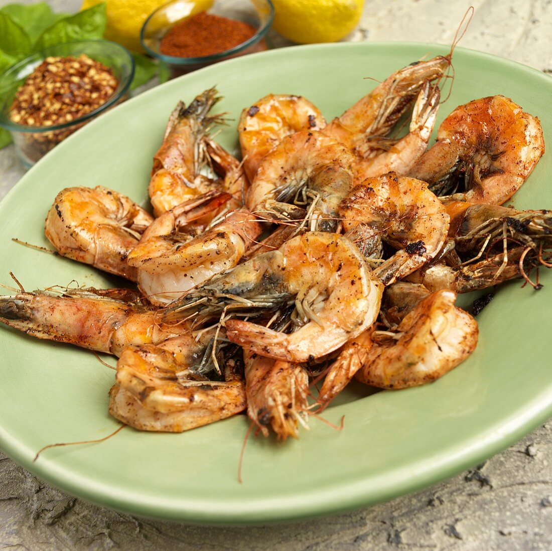 Whole Shrimp Sauteed in Bacon Fat 