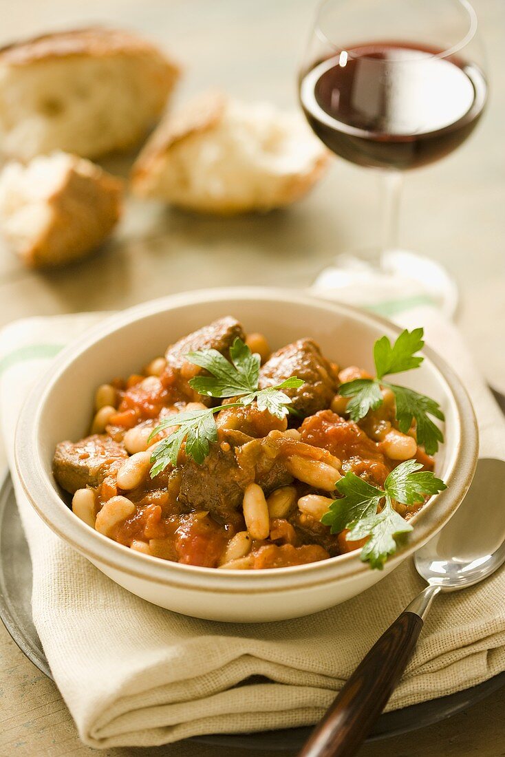 Bowl of Lamb and Bean Stew