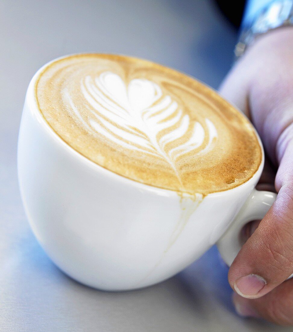 Eine Tasse Cappuccino