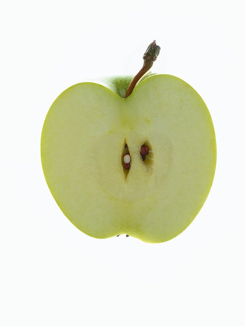 Halber grüner Apfel