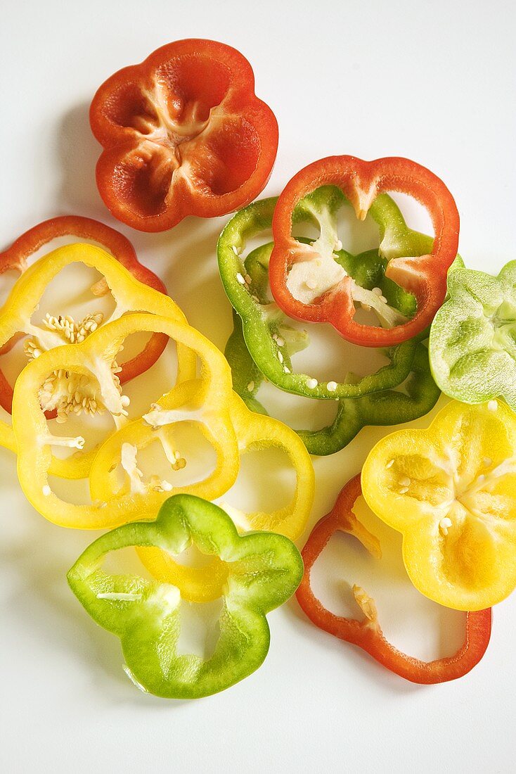 Multi Colored Bell Pepper Slices