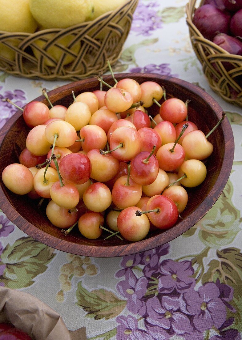 Bowl of Organic Cherries