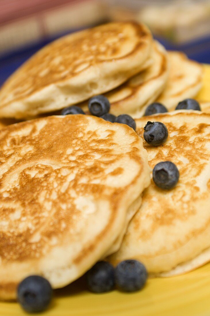 Blueberry Pancakes; Close Up