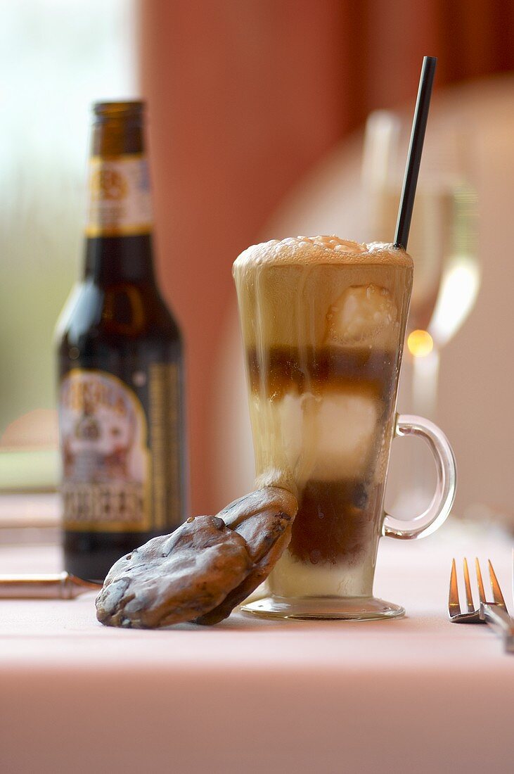 Root Beer Float with Straw