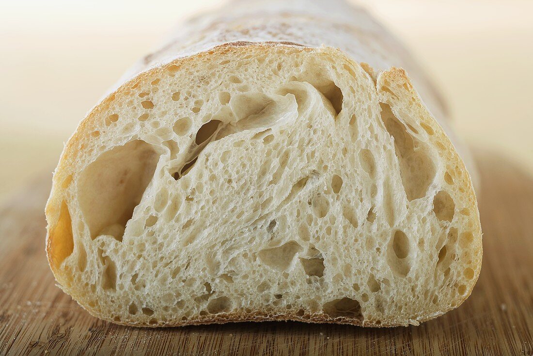 Loaf of Sourdough Bread with End Sliced Off