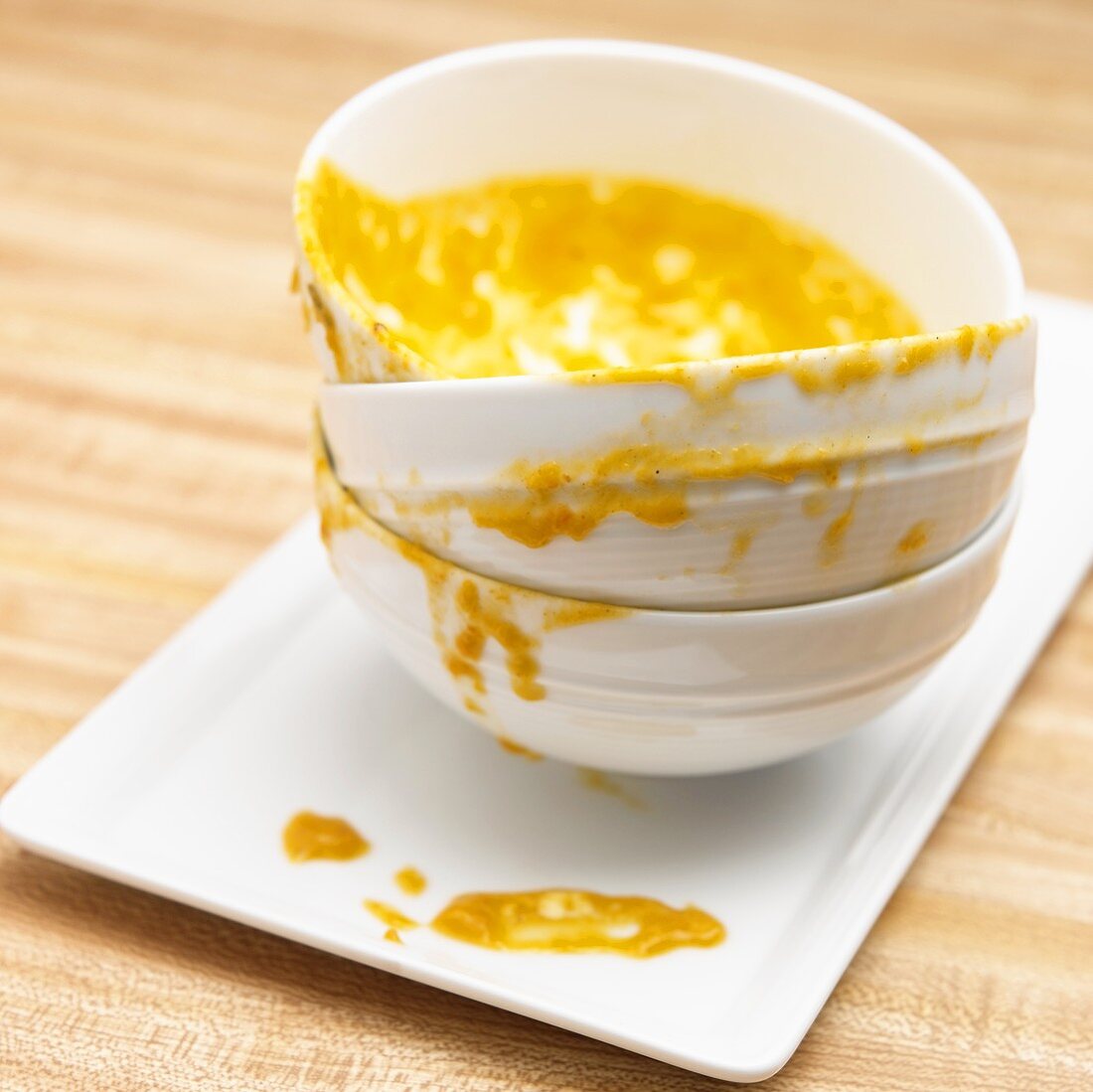 Empty Squash Bowls; Stacked