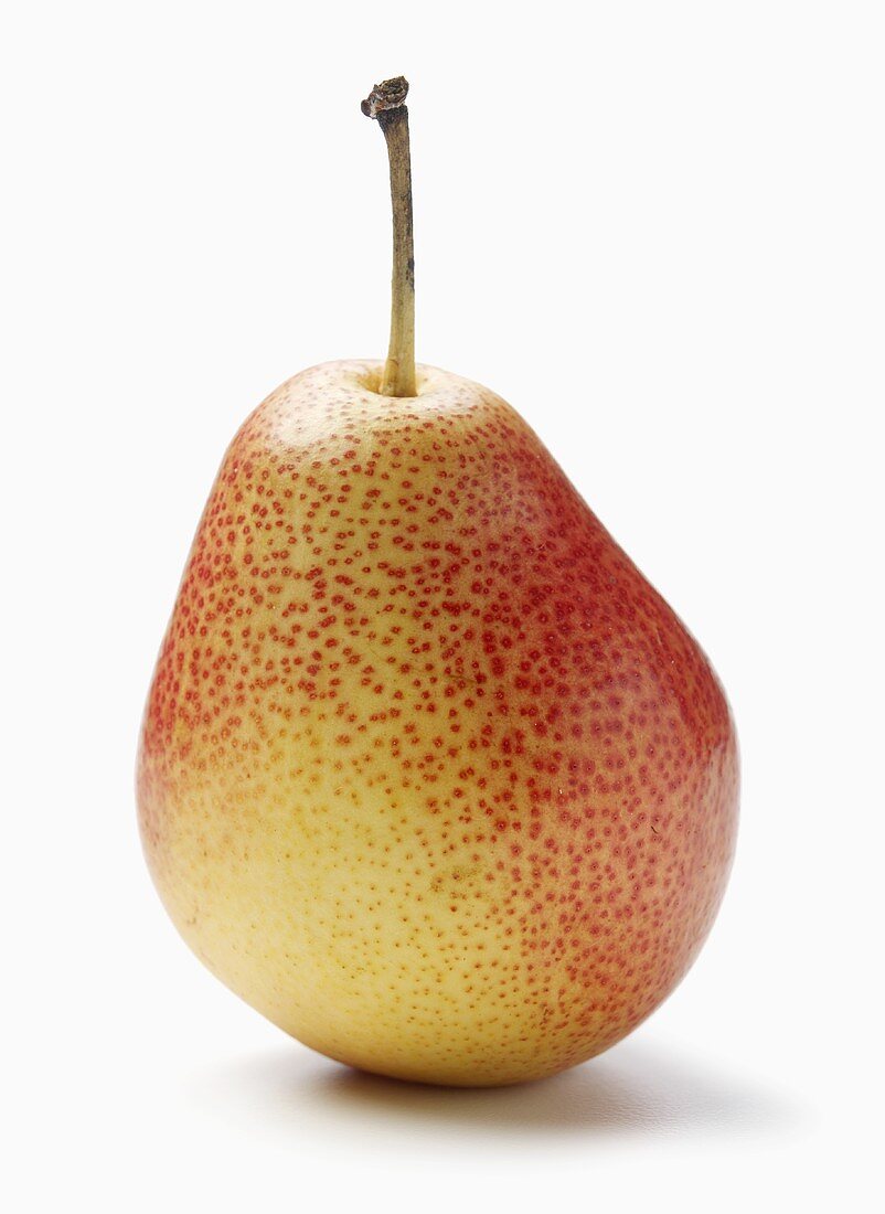 Single Pear on a White Background