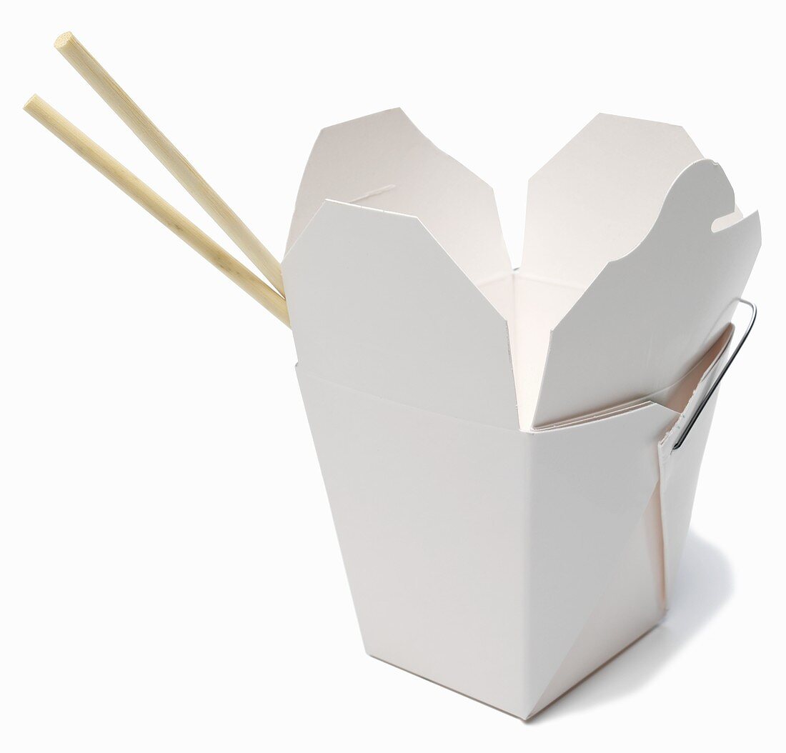 Chinese Food Take Out Boxes; Chopsticks