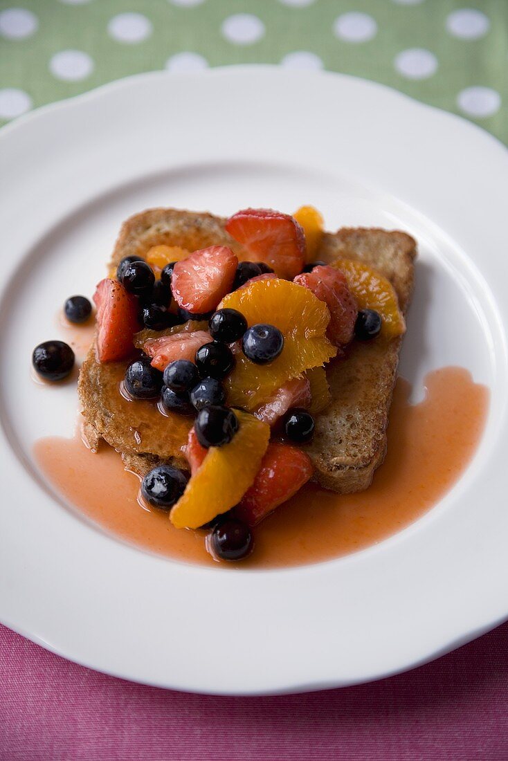 Fruit Topped French Toast
