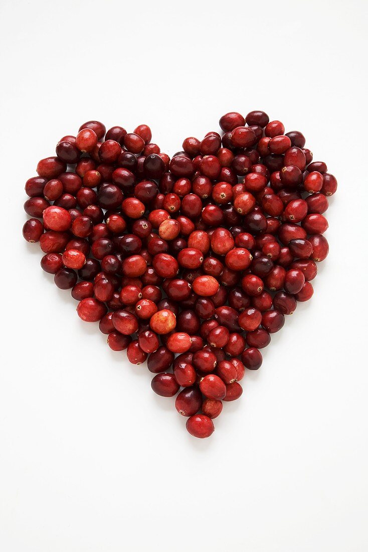 Cranberries in the Shape of a Heart