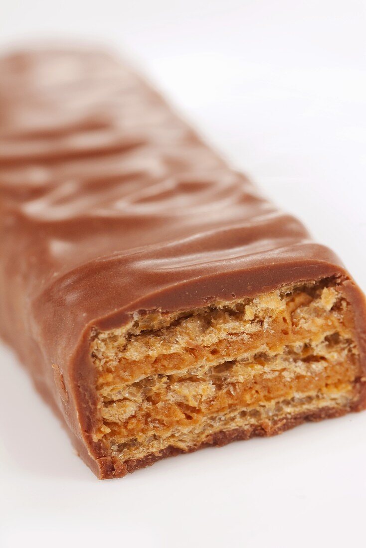 Chocolate Candy Bar with End Sliced Off