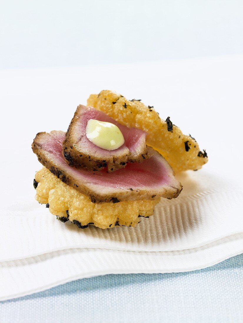 Thunfischhäppchen mit Wasabi