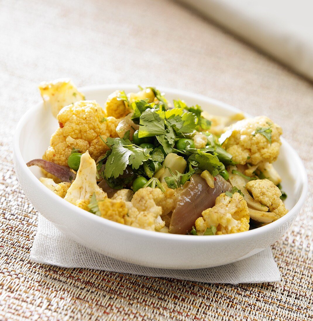 Cauliflower Salad with Peas