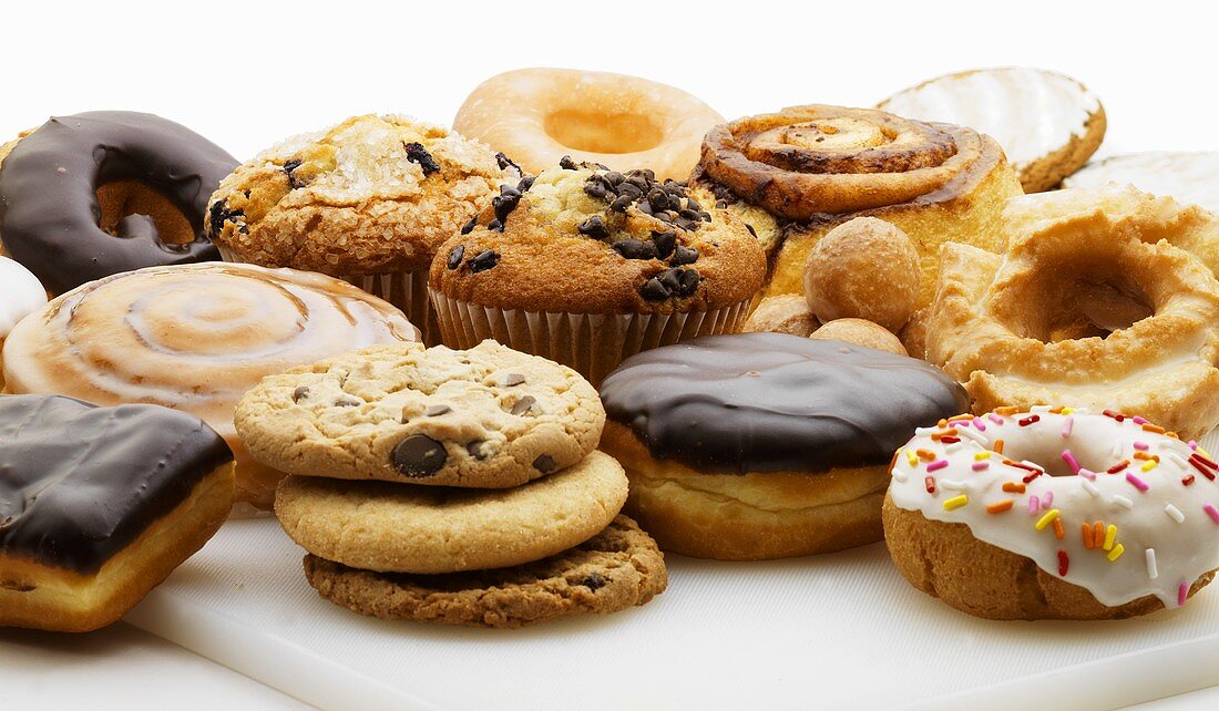 Various Pastries, Doughnuts, Muffins and Cookies