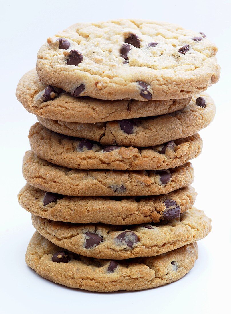 Stacked Chocolate Chip Cookies