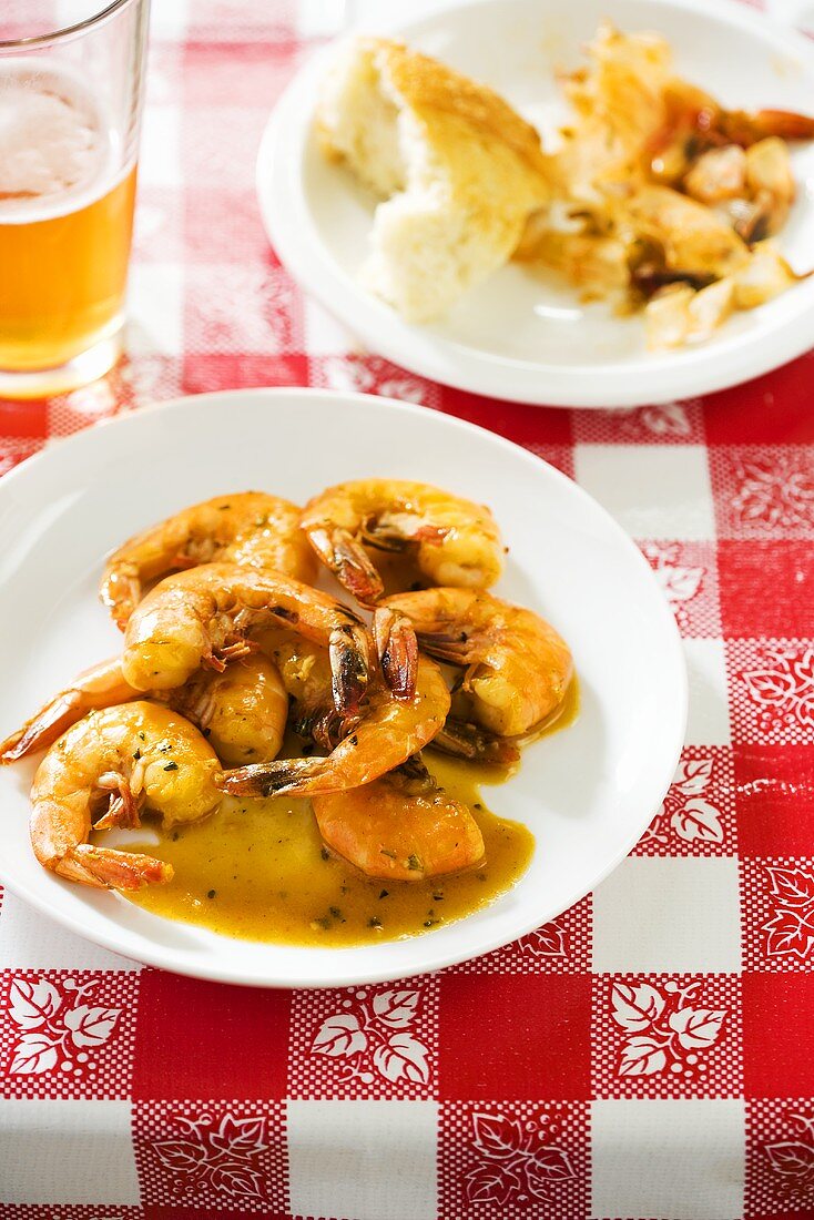 Shrimps mit Biersauce (New Orleans)
