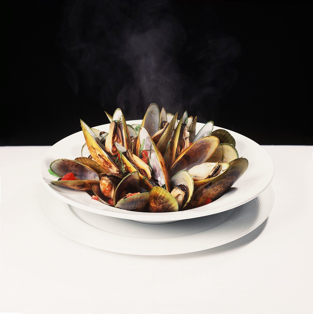 Plate of Steamed Green Mussels