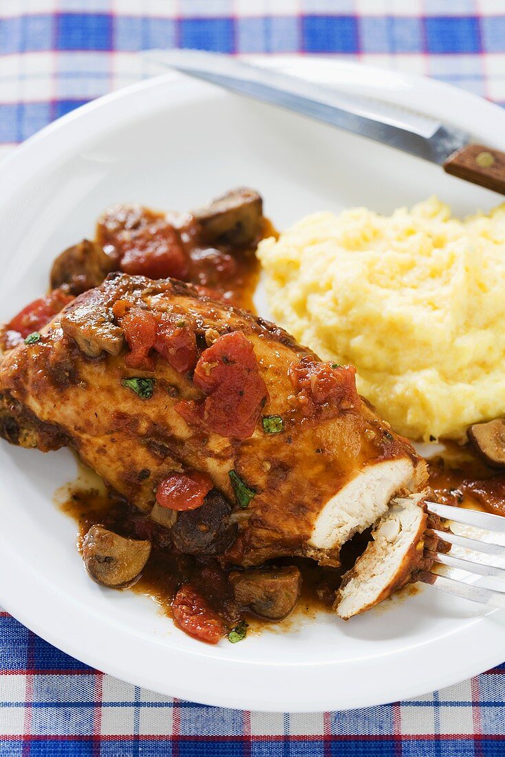 Pollo alla cacciatora (Hähnchen auf Jägerart, Italien)