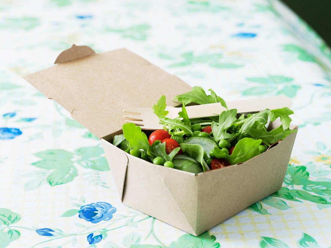 Field Green Salad in Carry Out Container