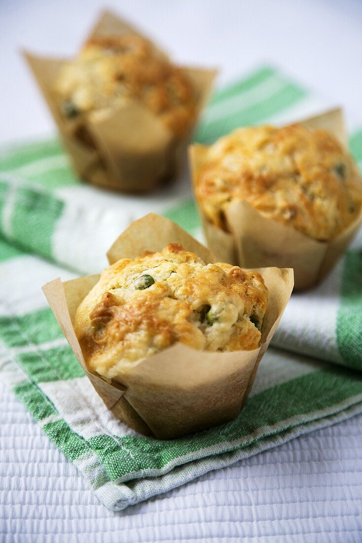 Pea and Ham Muffins