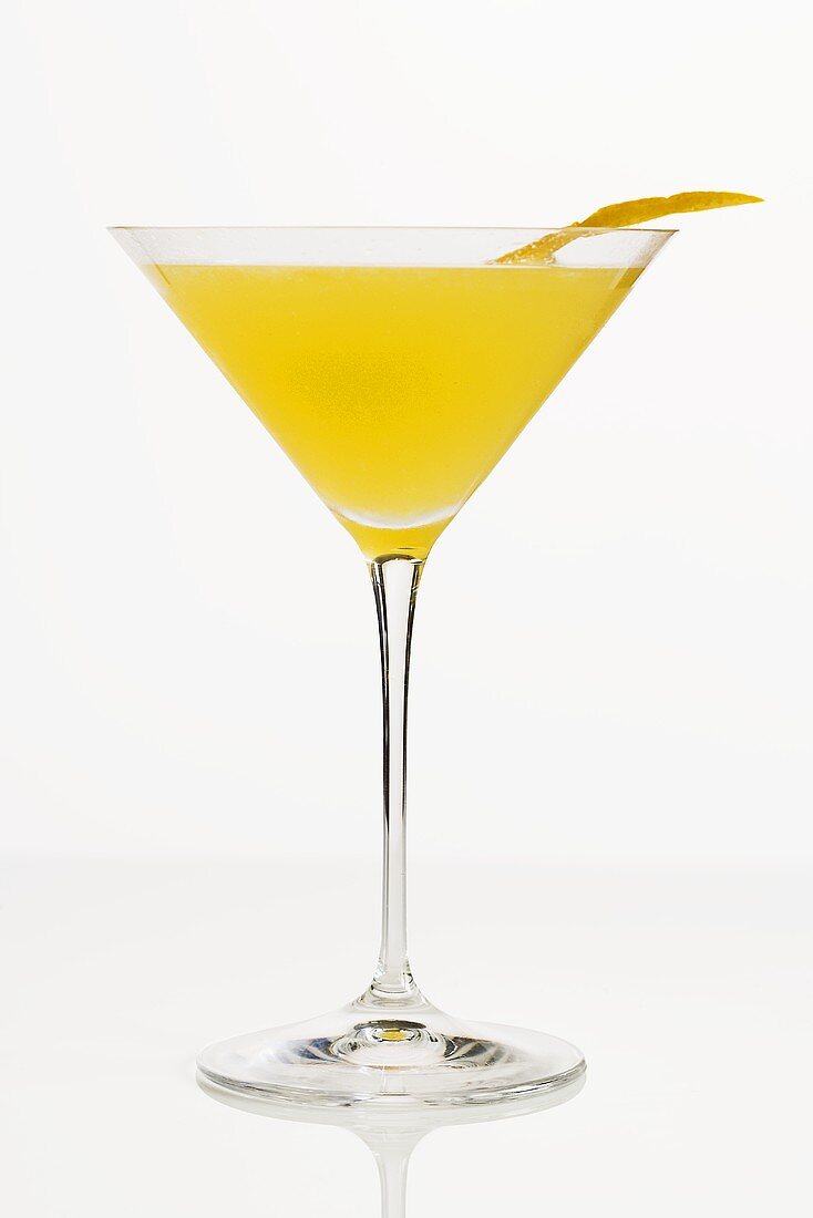 Citrus Martini on White Background