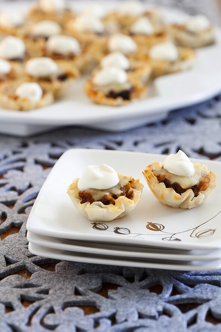 Phyllo Cups with Spicy Bean Filling