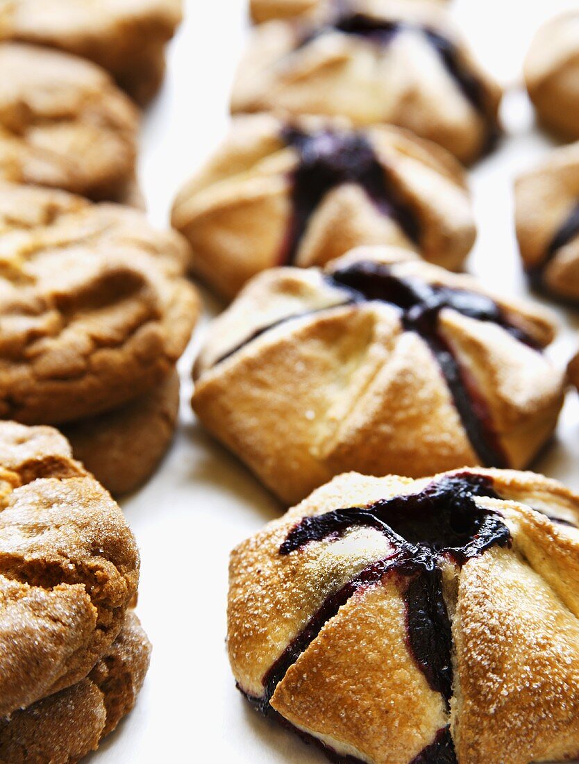 Blackberry Rustic Fruit Tarts and Ginger Cookies
