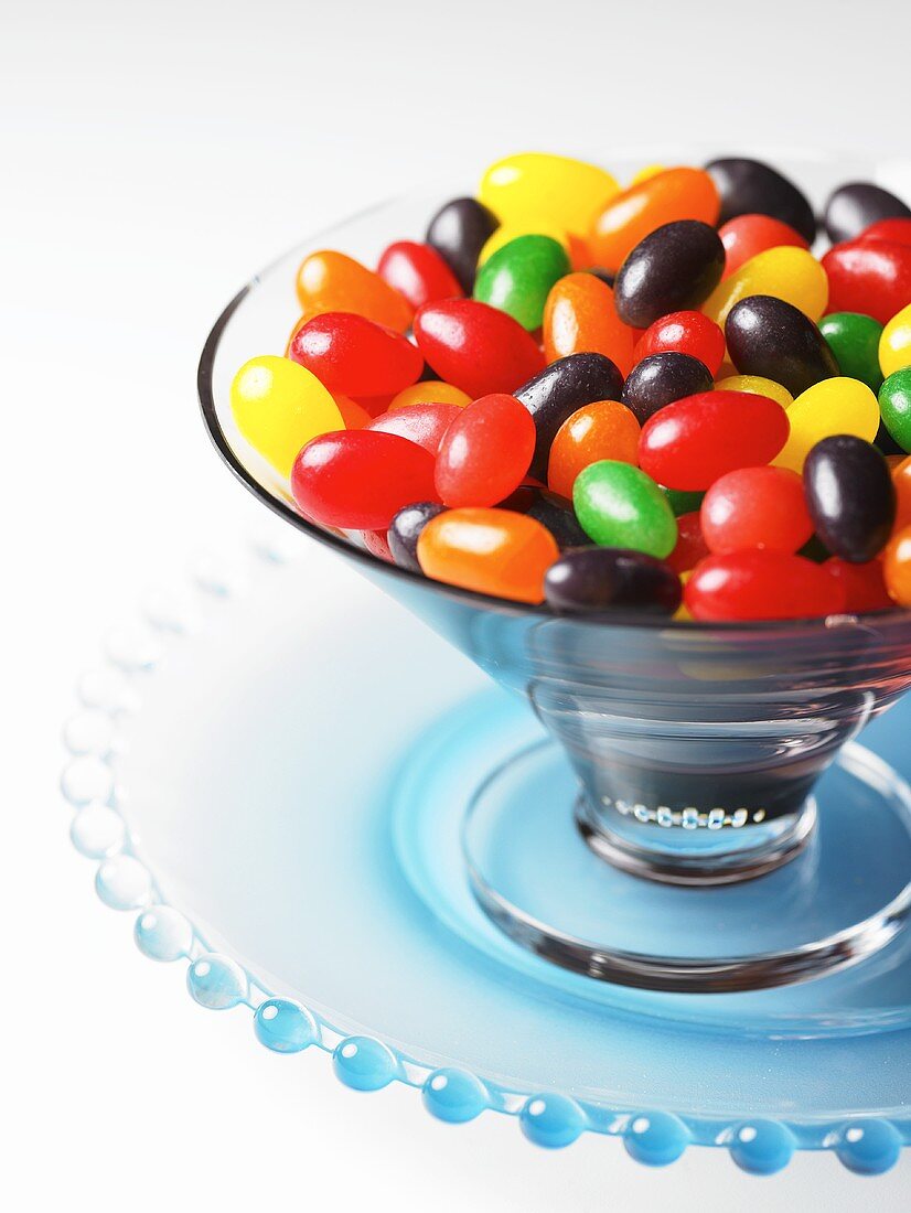 Jelly Beans in einer Glasschale