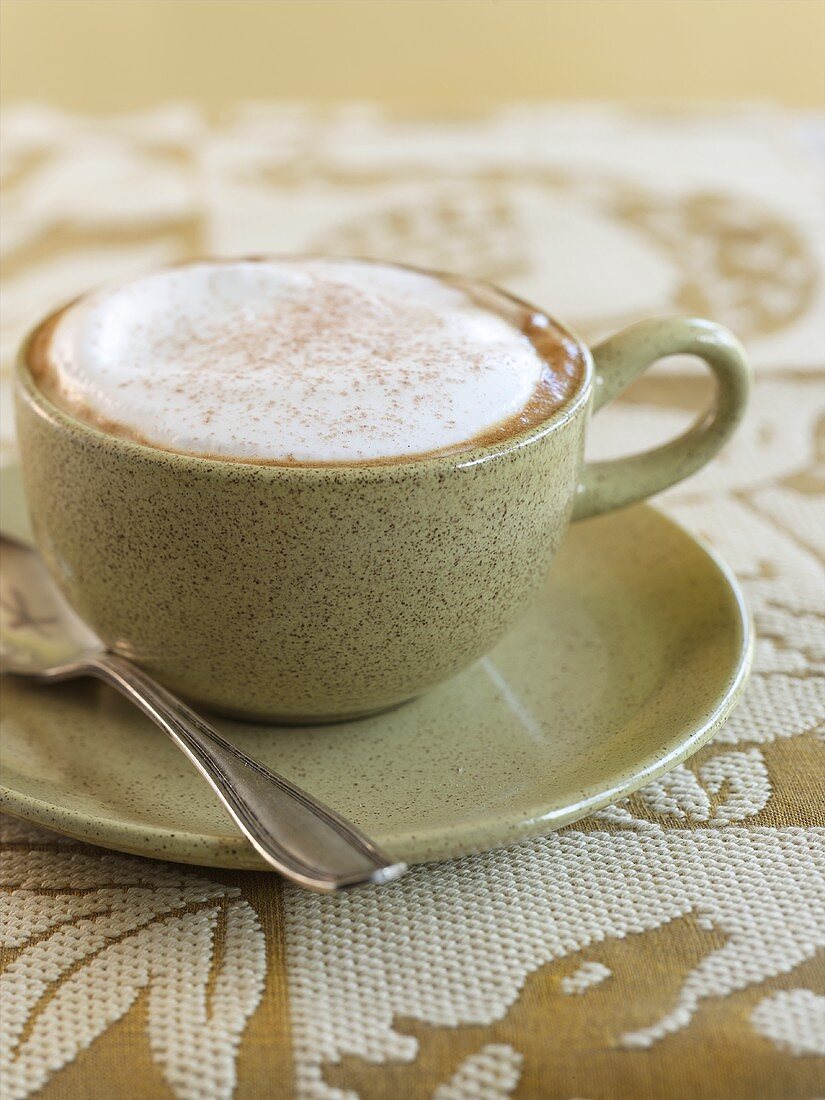 Mocha in Mug with Spoon