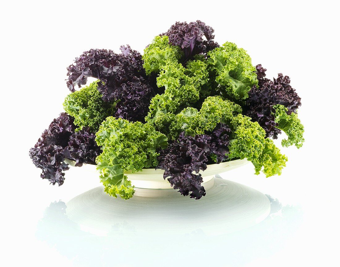 Bowl of Purple and Green Kale
