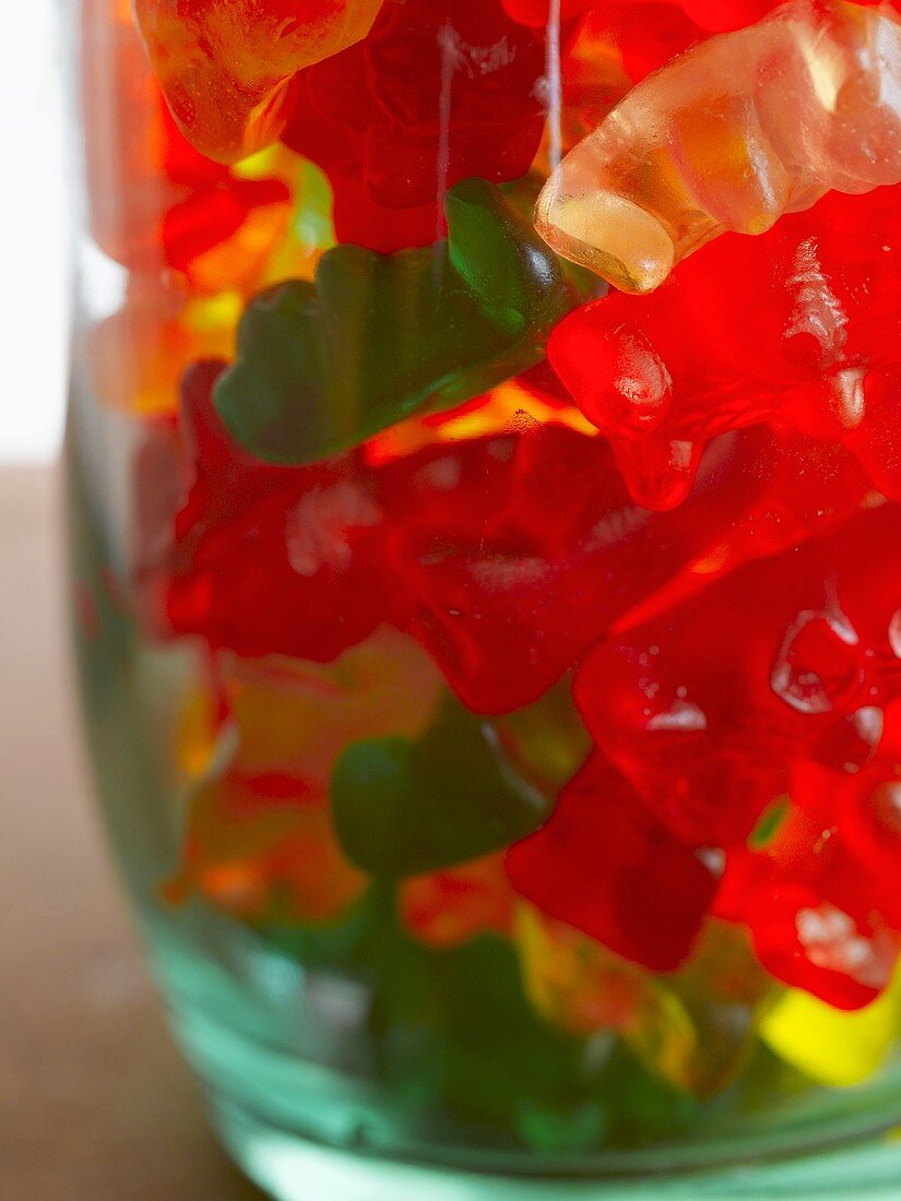 Gummy Bears in a Glass Jar