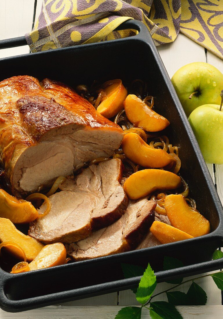 Roast Pork with Glazed Apples