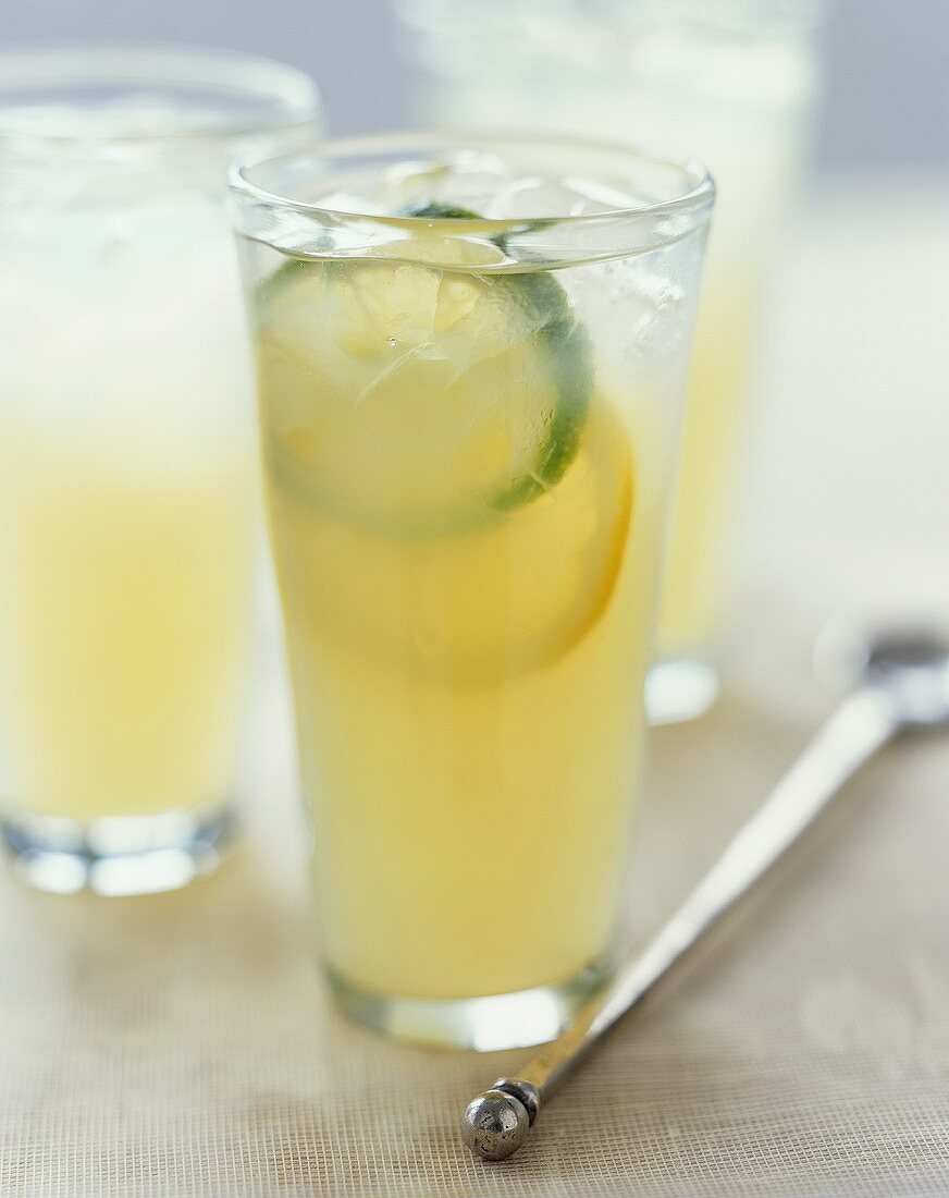 Limonade mit Zitronen und Limetten (Limeade)