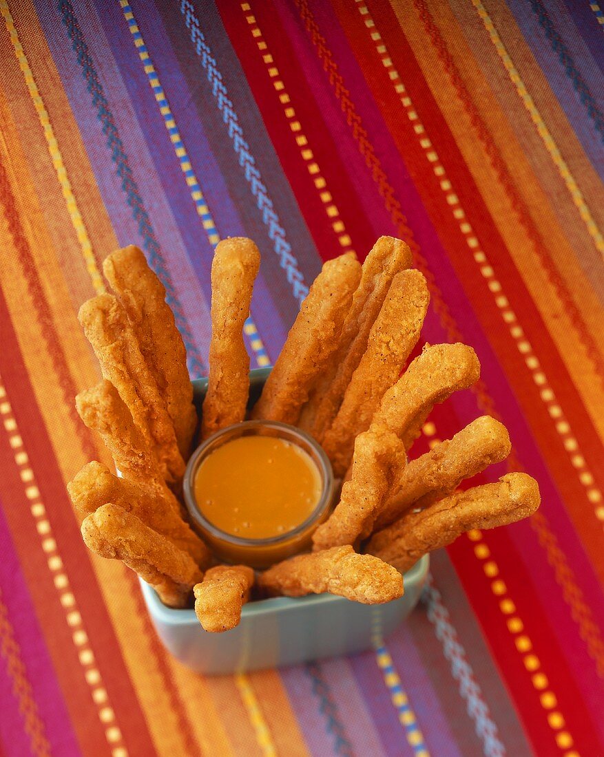 Chicken Fingers mit Dip