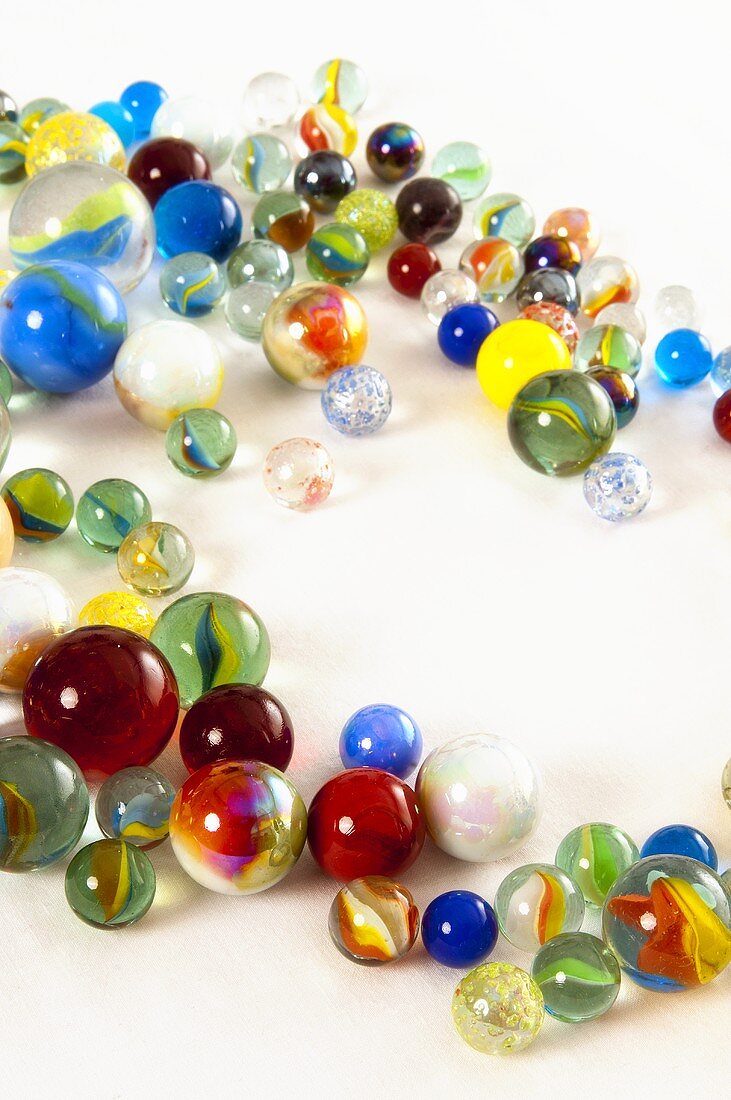 Colourful glass marbles