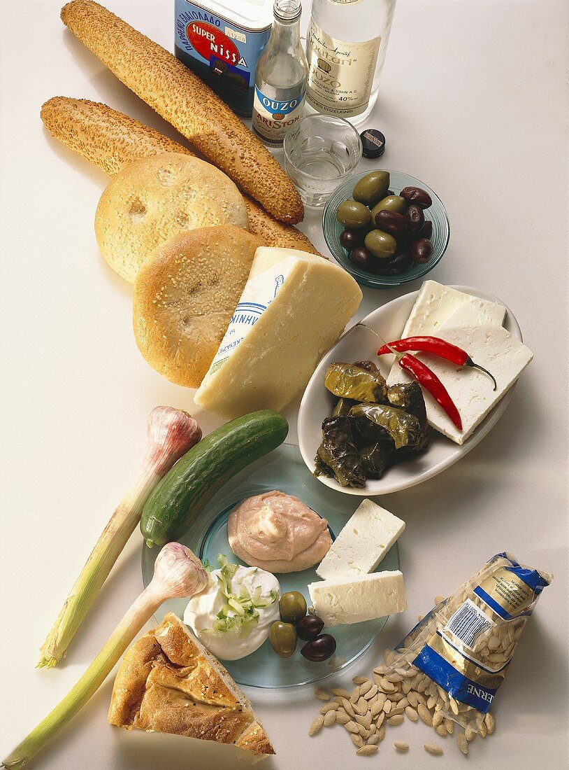 Ingredients for Greek Appetizers