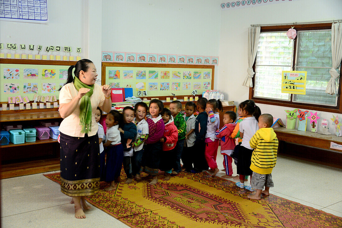 Kindergarten im SOS Kinderdorf, Luang Prabang, Laos, Asien