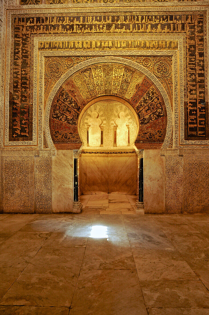 Mihrab in der Mezquita in Cordoba, Andalusien, Spanien