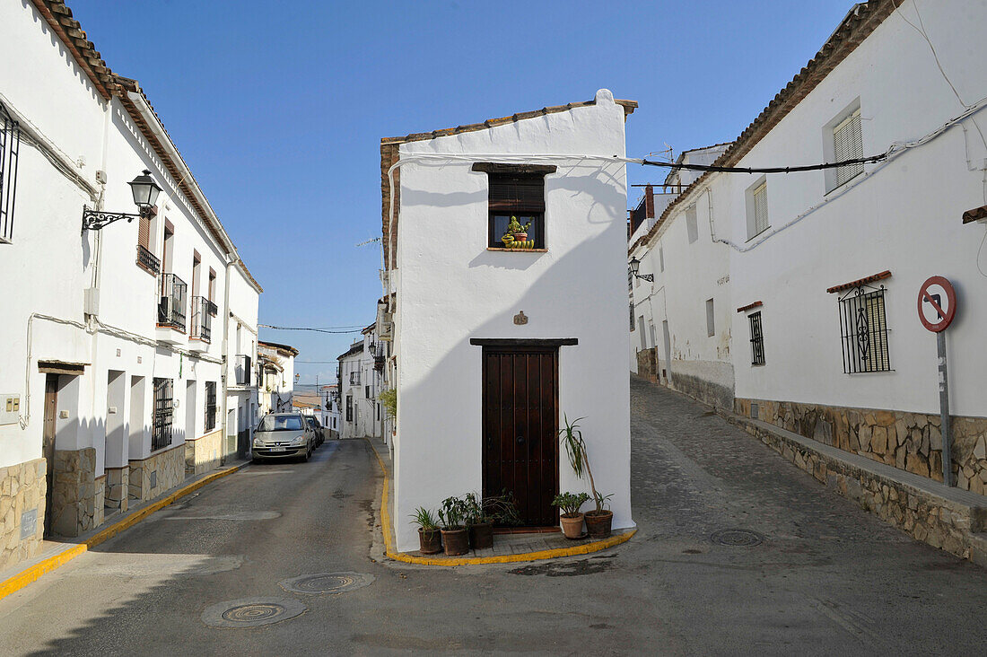 Narrow lanes in Jimena de la Frontera, Andalusia, Spain