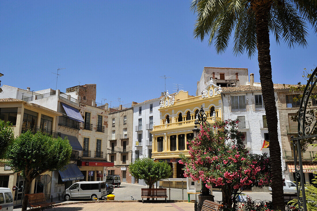 Square in the centre of Martos, village near Jaen, Andalusia, Spain