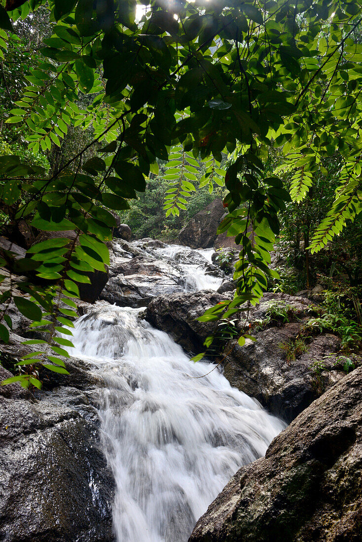 Khao Phaeng Waterfall, Island of Pha Ngan, Golf of Thailand, Thailand