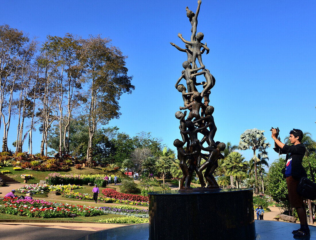 Doi Tung with Mae Fah Luang-Palace gardens near Mae Sai, North-Thailand, Thailand