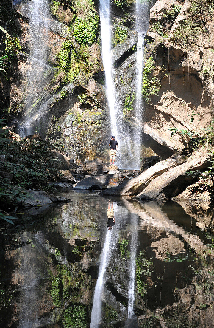 Mork Fa Wasserfall im Natinalpark Doi Suthep bei Pai, Nord-Thailand, Thailand