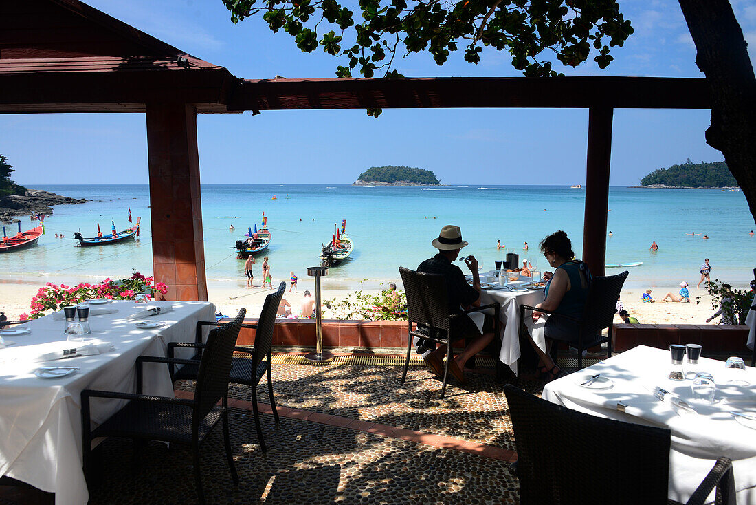 Restaurant: The Boathouse, Kata Yai Strand, Insel Phuket, Süd-Thailand, Thailand