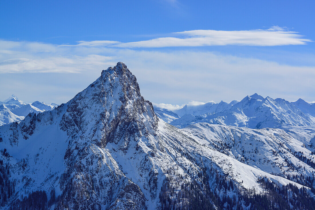 Blick auf Großer Rettenstein, vom Floch, Spertental, Kitzbüheler Alpen, Tirol, Österreich
