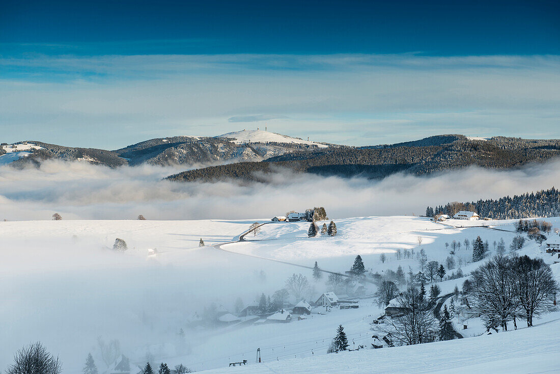 Hofsgrund und Feldberg, Schauinsland, nahe Freiburg im Breisgau, Schwarzwald, Baden-Württemberg, Deutschland