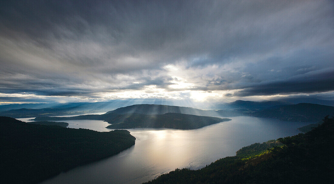 Maple Bay seen from from Mount Maxwell, Salt Spring Island, British Columbia, Canada