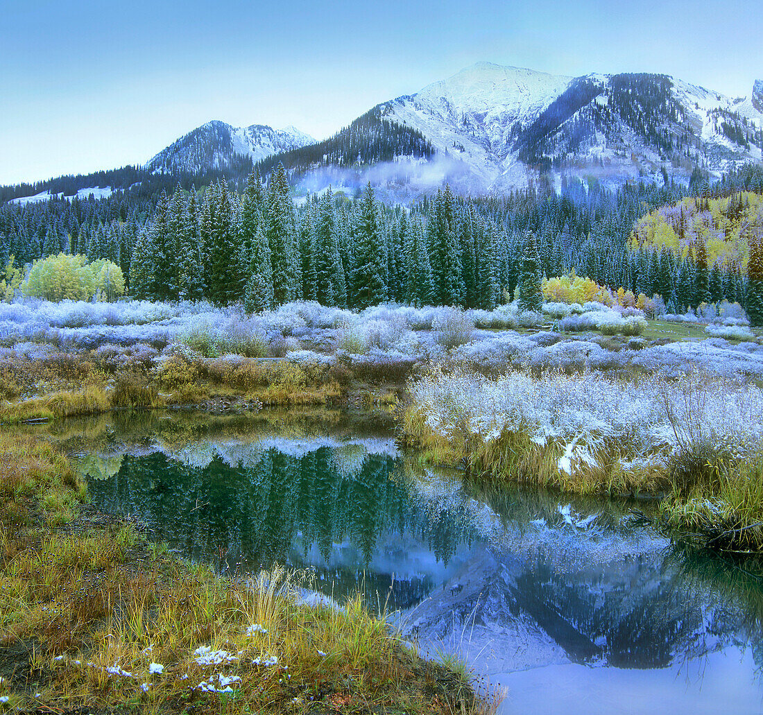 Pond and Avery Peak, San Juan Mountains, Colorado